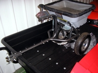 Handy trailed fertilizer spreader